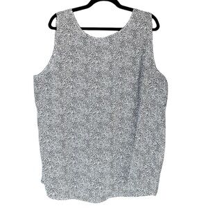 Black and White Patterned Women's Tank Top